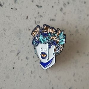 Butterfly Macabre Insect Nature Dripping Creature Woman Lapel Pin